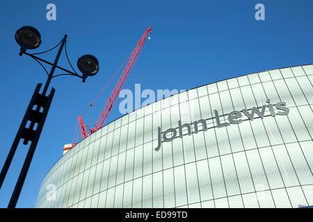 La façade du nouveau magasin John Lewis, partie de la gare New Street vu pour la première fois. Banque D'Images