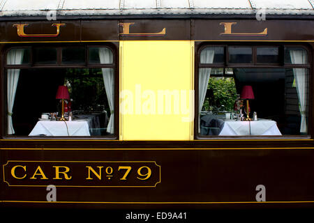 Un chariot Pullman comme vu à Grosmont Gare sur le North York Moors Railway, North Yorkshire Banque D'Images