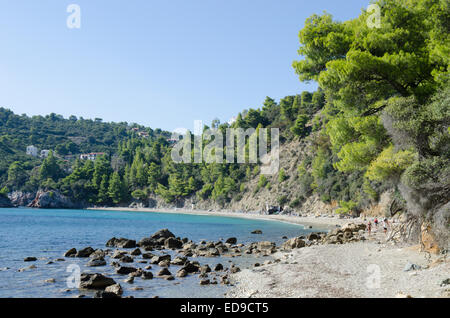 Staphylos ou la plage de Stafilos, Skopelos. Octobre Banque D'Images