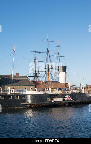 PS vapeur à aubes Wingfield Château à Hartlepool Maritime Museum, Angleterre du Nord-Est, Royaume-Uni Banque D'Images