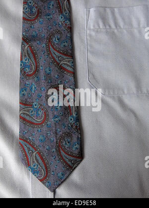 Intéressant vintage Austin Reed 1970 tie, homme neckware en soie Banque D'Images