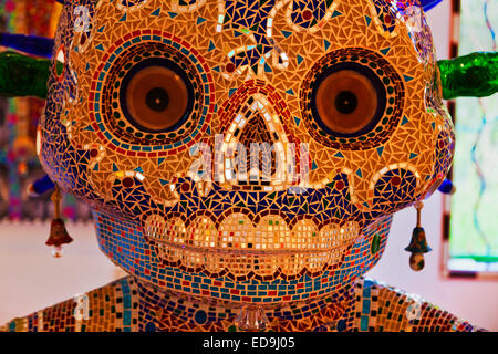 TILE CATRINA par ANADO MCLAUCHLIN À LA CASA DE LAS RANAS DANS LA CHAPELLE DE JIMMY RAY - San Miguel de Allende, Mexique Banque D'Images