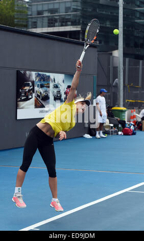 Auckland, Nouvelle-Zélande. 06Th Jan, 2015. Tête de Caroline Wozniacki. ASB Classic Women's International. ASB Tennis Centre, Auckland, Nouvelle-Zélande. Credit : Action Plus Sport/Alamy Live News Banque D'Images