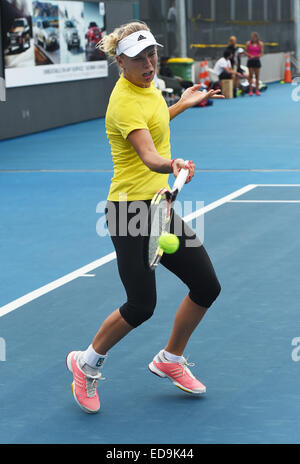 Auckland, Nouvelle-Zélande. 06Th Jan, 2015. Tête de Caroline Wozniacki. ASB Classic Women's International. ASB Tennis Centre, Auckland, Nouvelle-Zélande. Credit : Action Plus Sport/Alamy Live News Banque D'Images