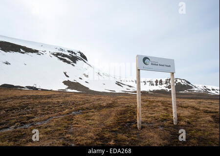 Global Seed Vault, Longyearbyen, Spitzberg, Îles Svalbard, Norvège Banque D'Images