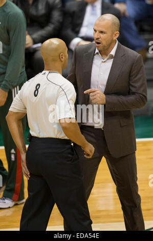 Milwaukee, WI, USA. 2 Jan, 2015. Coach de Milwaukee Jason Kidd au cours de la NBA match entre les Indiana Pacers et les Milwaukee Bucks à la BMO Harris Bradley Center de Milwaukee, WI. Pacers défait les Bucks 94-91. John Fisher/CSM/Alamy Live News Banque D'Images