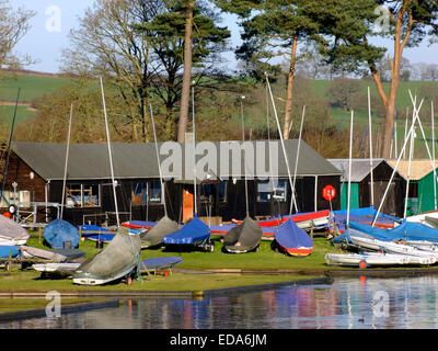 Barnt Green Sailing Club Bittell supérieure, Réservoir, Cofton Hackett, Worcestershire, Angleterre, RU Banque D'Images