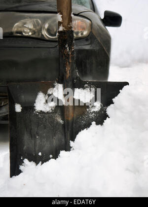 Scène d'enlèvement de la neige Banque D'Images