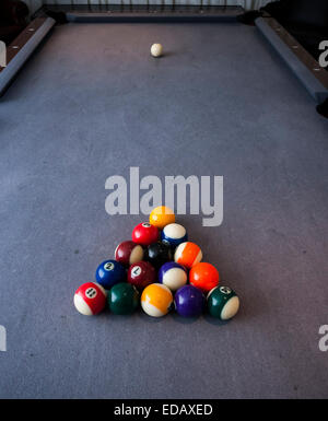 Table de billard setup Banque D'Images
