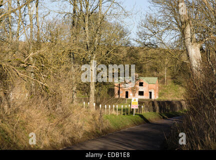 IImber Village plaine de Salisbury Wiltshire England UK.. Prises par l'Armée pour la formation en 1943 et n'est jamais revenu. Banque D'Images