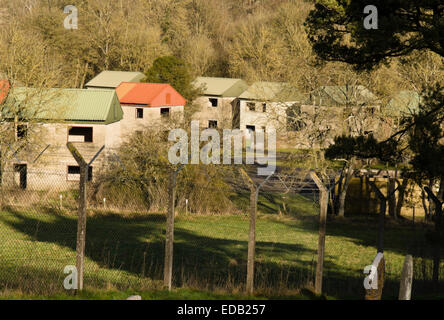 IImber Village plaine de Salisbury Wiltshire England UK.. Prises par l'Armée pour la formation en 1943 et n'est jamais revenu. Banque D'Images