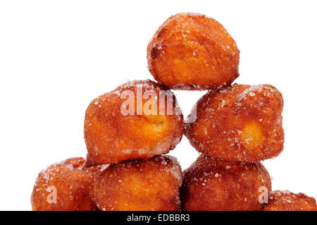 Une pile de bunuelos de viento, pâtisseries typiques de l'Espagne, mangé dans le Carême Banque D'Images