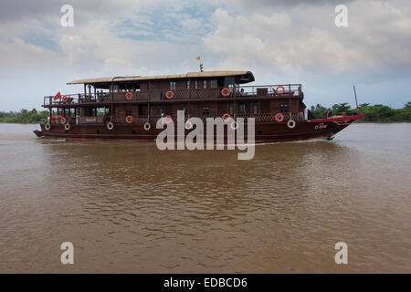 Bassac, Croisière Mekong, Delta du Mékong, Can Tho, Vietnam Banque D'Images