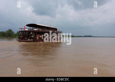 Bassac, Croisière Mekong, Delta du Mékong, Can Tho, Vietnam Banque D'Images