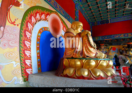 Sculpture de Bouddha dans le Temple Bouddhiste, Tianmen Ouest Centre de Hunan, Province du Hunan, Chine Banque D'Images