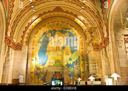 Guardian Building à l'intérieur de Detroit, Michigan, USA. Le 24 octobre 2014. Banque D'Images