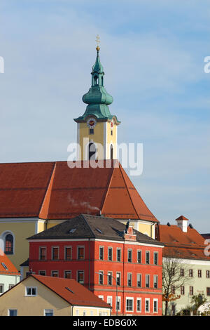 L'église paroissiale de Saint Georges, Neustadt an der Waldnaab, Haut-Palatinat, en Bavière, Allemagne Banque D'Images