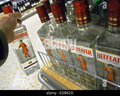 Image d'illustration de Gin Beefeater, une marque Pernod Ricard. Banque D'Images