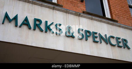 Un magasin Marks and Spencer, Cambridge. Banque D'Images