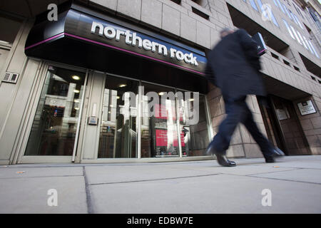 De l'extérieur d'un Northern Rock branch. Banque D'Images