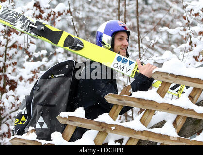 Bischofshofen, Autriche. 05 Jan, 2015. Gregor Schlierenzauer d'Autriche vu avant le saut de qualification pour le quatrième concours du 63e tournoi de quatre collines en cas de saut à ski Bischofshofen, Autriche, 05 janvier 2015. PHOTO : DANIEL KARMANN/DPA/Alamy Live News Banque D'Images