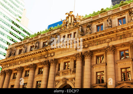 US custom house building Manhattan New York/façade extérieure NY NYC USA America United States Banque D'Images