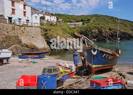 Portloe village et port, Cornwall Banque D'Images