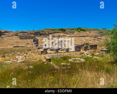 Italie, Sicile, Selinunt, ruines de temple C et G Banque D'Images