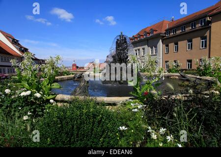 L'eau Arts de Gotha a été inauguré en 1895 et est alimenté par une station de pompage à Lucas Cranach maison avec l'eau du Leinakanal construits 1369. Photo : Klaus Nowottnick Date : 3 septembre 2012 Banque D'Images