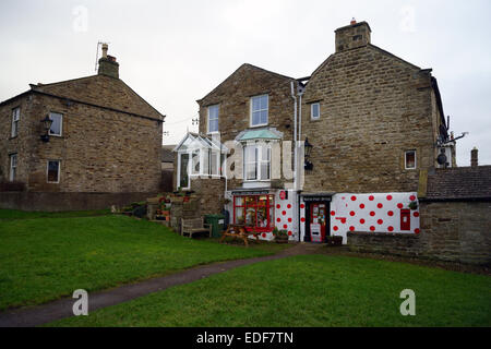 Reeth Bureau de poste de Swaledale sur l'image. Banque D'Images