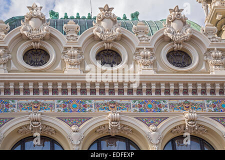 Partie de façade arrière Casino Monte Carlo Monaco Banque D'Images