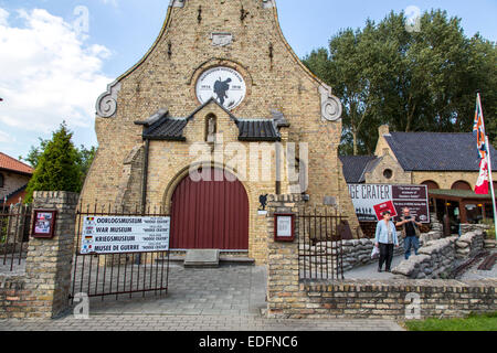 Musée de la guerre de Hooge Crater près d'Ypres, sur le site d'une ancienne fortification allemande qui a été 1915 par les Alliés Banque D'Images