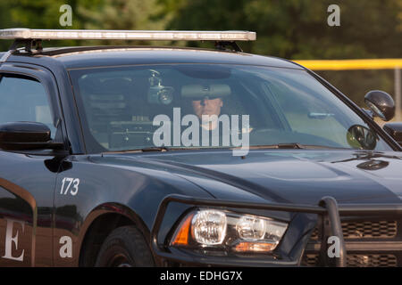 Greenfield Wisconsin Ministère Police policier en voiture Banque D'Images