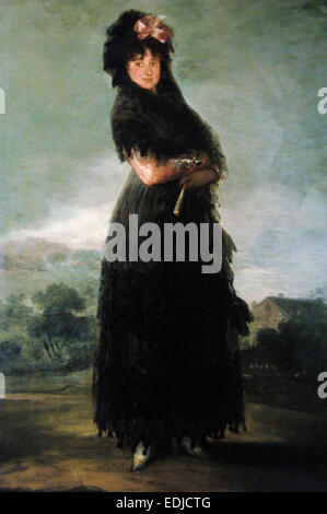 Francisco Goya (1746-1828). Peintre espagnol. Le romantisme. Mariana Waldstein (1763-1808). 9e marquis de La Cruz. 1792. Musée du Louvre. Paris. La France. Banque D'Images