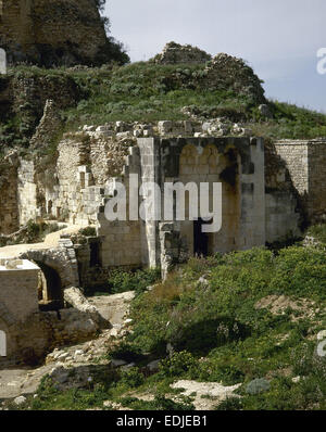 La Syrie. Citadelle de Salah ed-Dîn ou Château de Saladin. Près de Al-Haffah. Proche Orient. Banque D'Images