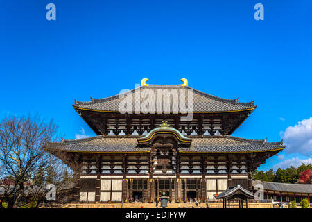 Temple Todai-ji du hall principal, Nara, Japon. Banque D'Images