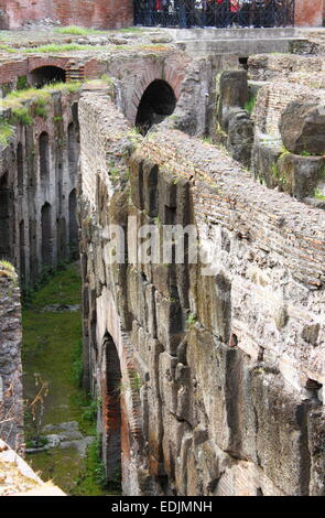 Les souterrains de l'arène du Colisée à Rome, Italie Banque D'Images