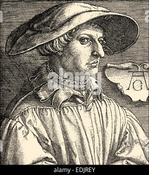 Heinrich Aldegrever ou Aldegraf, 1502 - 1561, un peintre et graveur allemand, Banque D'Images