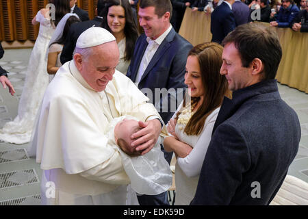 La cité du Vatican. 07Th Jan, 2015. Première audience générale de l'année pour le Pape François - Nervi Hall, 07 janv. 2015 : crédit facile vraiment Star/Alamy Live News Banque D'Images