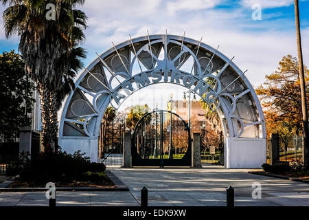 Entrée principale de Louis Armstrong Park à New Orleans LA Banque D'Images