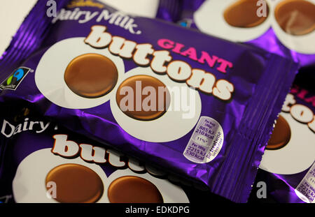 Close up de cadburys dariy boutons géant du lait Banque D'Images