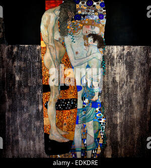 Die drei Lebensalter der Frau - Les trois âges de la Femme 1905 Gustav Klimt 1862 - 1918 peintre symboliste autrichien du mouvement de sécession de Vienne Autriche Banque D'Images