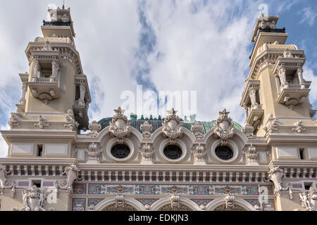 Partie de façade arrière Casino Monte Carlo Monaco Banque D'Images