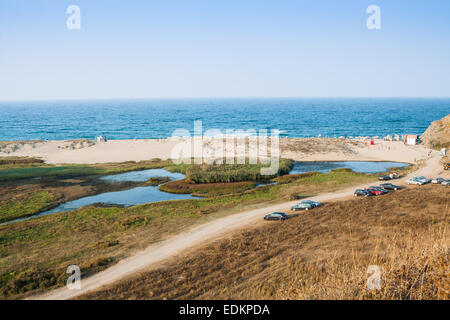 L'estuaire de rivière Veleka à Sinemorets Bulgarie Europe Banque D'Images