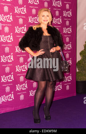 Londres, Royaume-Uni. 6 janvier, 2015. Heidi Range assiste à la performance de 'VIP' Kooza du Cirque du Soleil au Royal Albert Hall le 6 janvier 2015 à Londres, en Angleterre. Credit : Londres pix/Alamy Live News Banque D'Images