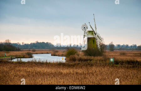 Turf Fen Moulin, Barton Turf Norwich Norfolk Angleterre UK Banque D'Images