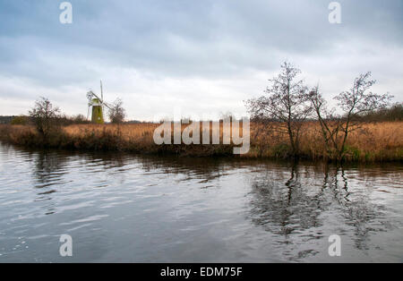 Turf Fen Moulin, Barton Turf Norwich Norfolk Angleterre UK Banque D'Images