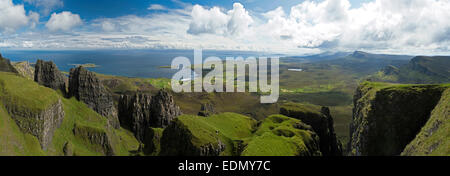 L'île de Skye Quiraing panorama Banque D'Images