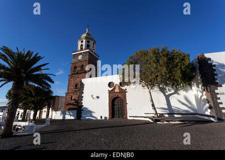 Iglesia de Nuestra Señora de Guadalupe, lumière du soir, Teguise, Lanzarote, îles Canaries, Espagne Banque D'Images