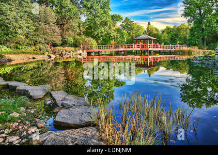 Jardin japonais de Wroclaw Banque D'Images